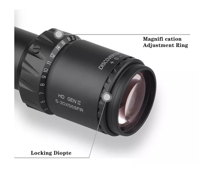 Telescopic Sight, Discovery 5-30x, 56 fps Zero Stop